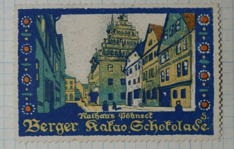 City Hall Connect Berger Chocolate German Brand Poster Stamp Ads