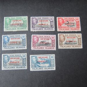 Falkland Islands South Shetlands 1944 Sc 5L1-8 KGVI set MNH