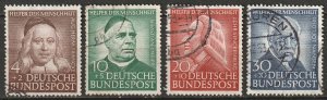 Germany 1953 Sc B334-7 set used