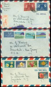 1950's LOT/6 NETHERLANDS ANTILLES Covers, 1 CURACAO & 1 WILLEMSTAD REGISTERED!