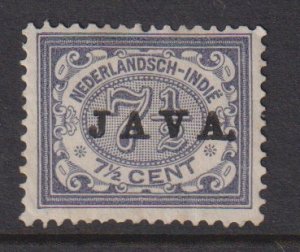 Netherlands Indies #87 MH 1908  JAVA overprint 7 1/2c