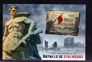 CENTRAL AFRICAN REPUBLIC 2013 BATTLE OF STALINGRAD MINT VF NH O.G S/S (2CA)