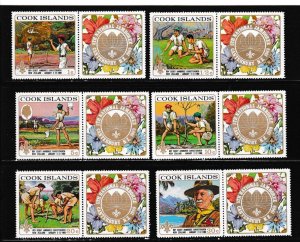 Cook Islands # 248-253 Scouting - 5th National Jamboree, Mint NH + Labels, NH