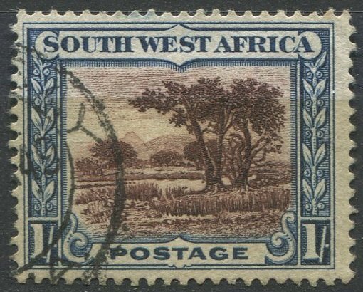 Southwest Africa Sc#115a Used, 1s bl & vio brn, Issues of S.W.A. (1931)