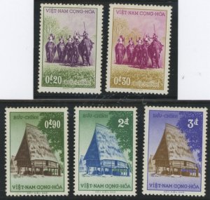 Vietnam/South (Empire/Republic) #63-67 Unused Single (Complete Set)