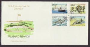 Falkland Islands 375-378 Liberation 1983 U/A FDC 