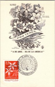 Argentina 4.19.1961 FDC - Maxi Card - Day of the Americas - F67815