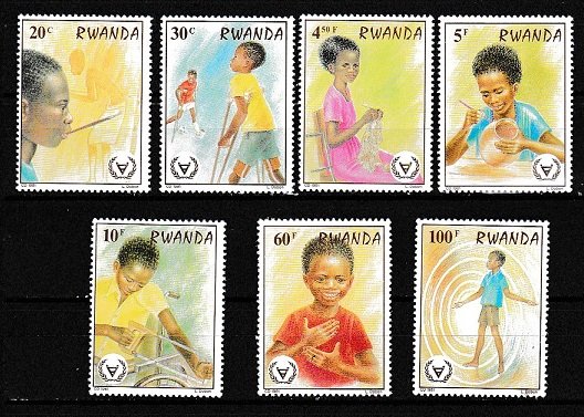 Rwanda 1981 Scott 1059-1066 International yr of the Disabled MNH short set