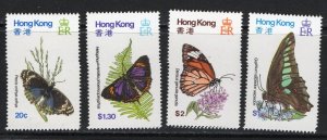 Thematic stamps HONG KONG 1979 BUTTERFLYS 380/3 mint