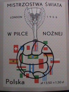 ​POLAND 1966 SC#B109 WORLD CUP SOCCER CHAMPIONSHP -ENGLAND IMPERF MNH S/S