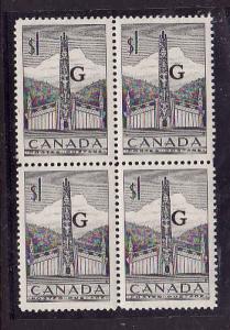 Canada-id#12716a-Sc#O32-Unused NH $1 Totem Pole G block-Unitrade cat $72.00-19