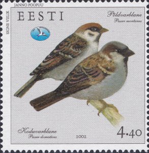 Estonia 2002 #435 MNH. Birds, sparrow