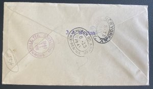 1941 Costa Rica First Day Airmail Cover To Broadway NY Usa Soccer Championship