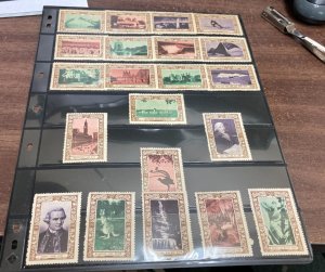 KAPPYSTAMPS  AUSTRALIA 150TH ANNIVERSARY POSTER STAMPS SET OF 21 MINT NH  H545