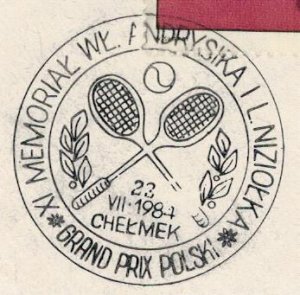 Poland 1984 Card Special Cancellation Sport Tennis