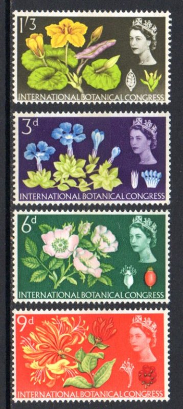 GREAT BRITIAN 414-417 MH SCV $4.10 BIN $2.05 FLOWERS