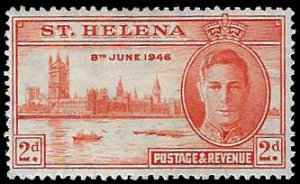 St. Helena #128 Unused HR; 2p Peace Issue (1946)