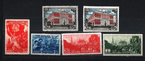 RUSSIA/USSR 1947 SET OF 6 STAMPS PERF & IMPERF. MNH