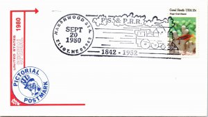 US SPECIAL PICTORIAL POSTMARK COVER P.S. & PENNSYLVANIA RAILROAD 100 YEARS (3)