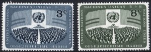 SC#45 & 46 3¢ & 8¢ United Nations: United Nations Day (1956) MNH