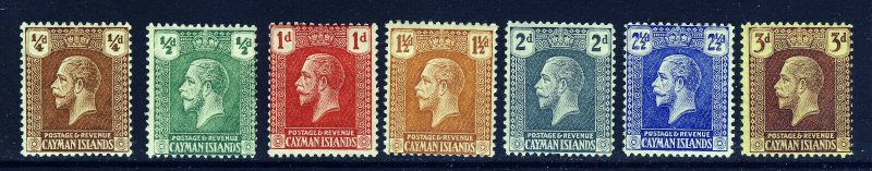 CAYMAN ISLANDS KG V 1921-26 Wmk Mult Script CA Part Set SG 69 to SG 75 MINT