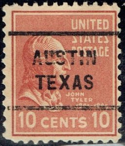 1938 10c Tyler w/PRECANCEL from AUSTIN TX (815-255) Nice stamp. 2