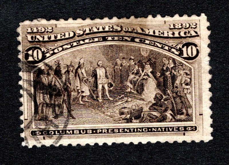 USA  Scott # 235  used  CV = $  8.00   Lot 200540 -01