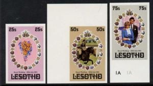 Lesotho 335-7 imperf MNH Prince Charles, Princess Diana Wedding