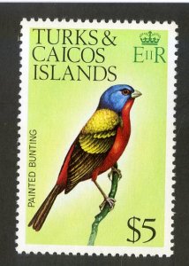 TURK'S & CAICOS 279A MNH SCV $8.50 BIN $4.50 BIRD