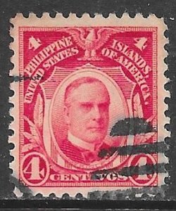 Philippines 291: 4c William McKinley (1843-1901), used, F-VF