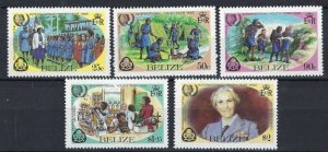 Belize 745-49 MNH 1985 Girl Guides