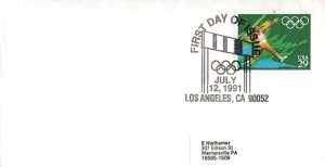 US FIRST DAY COVER SET OF 5 DIFFERENT SUMMER OLYMPICS (1992 SERIES) OF 1991