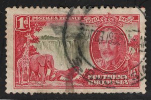 Southern Rhodesia Scott 33 KGV  Victoria Falls Used stamp