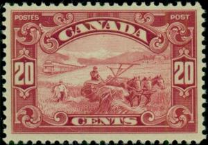 CANADA #157, 20¢ Wheat Harvesting, og, LH, VF, Scott $65.00