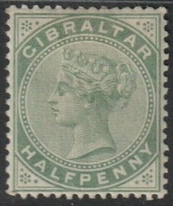 Gibraltar Sc# 9 QV 1898 MMH ½ pence issue CV $14.50