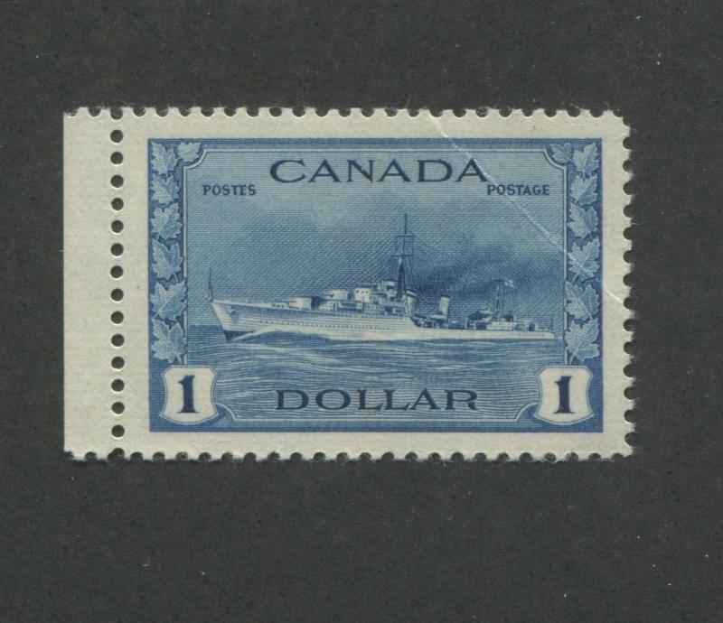 1942 Canada Tribal Class Destroyer Royal Navy 1Dollar Postage Stamp #262 CV $100