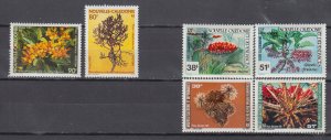 J44155 JL Stamps 3 new caledonia mh sets #608-9, c170-1, c175-6 flowers