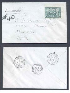 Canada-cover  #9747-14c Tank registered - Capreol & Armstrong SW /