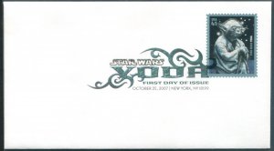 4205 US 41c Star Wars: Yoda SA, FDC colored postmark