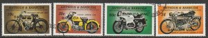 1985 Antigua-Barbuda - Sc 719-22 - used VF - 4 single - Motorcycles