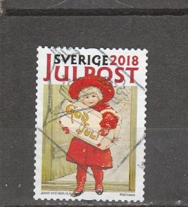 Sweden  Scott#  2831b  (2018 Christmas)