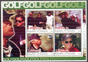 Somalia 2002 Sport Golf Stars (I) Sheet MNH Private