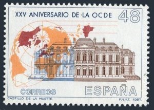 Spain 2505 2 stamps, MNH. Mi 2757. Organization for Economic Cooperation, 1987.