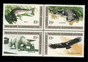 US 1971 Sc# 1427-Sc# 1430 - 8 c Wildlife Conservation Mint NH Block of 4