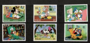 Palau 1997 - Disney - Lets Read - Set of 6 Stamps - MNH