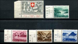 Switzerland SC# B212-6 Arms & Swiss Scenery set MNH