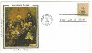 1978 USA High Denomination First Day Cover - $2 Lamp Stamp - Coronado Silk