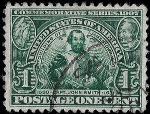 Scott #328, PSE Cert Graded 90, XF centering, Used, lightly cancelled