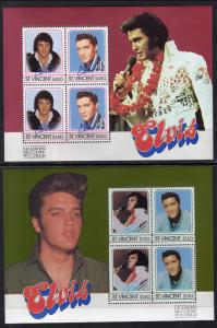 St Vincent 878-881 Elvis Souvenir Sheets