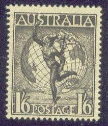 AUSTRALIA C6 Mint OG 1949 Mercury-Globes Airmail